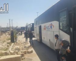 الدفعة السادسة من مهجري الوعر تصل إلى الباب بريف حلب الشرقي