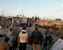 مجزرة جديدة للطيران الحربي في ريف حلب الغربي 