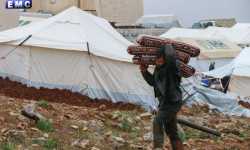 تضرر أكثر من 17 مخيماً في إدلب بسبب الهطولات المطرية الغزيرة