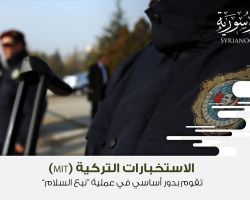 الاستخبارات التركية (MIT) تقوم بدور أساسي في عملية “نبع السلام”