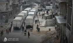 بالصور .. قافلة مساعدات تصل إلى دوما بريف دمشق