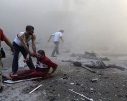 أخبار سوريا_ 30 شهيداً في قصف لقوات الأسد على مدينة عربين بريف دمشق، والحوثيون يتلقون تدريبات عسكرية في سورية_ (8-3- 2015)