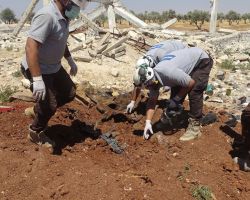 العثور على مقبرة جماعية في مدينة أخترين بريف حلب الشمالي