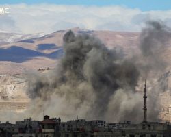 مجزرة جديدة للطيران الحربي في حرستا بالغوطة الشرقية