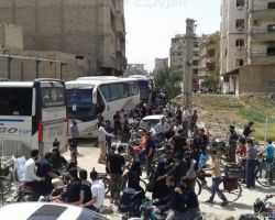 الدفعة الثالثة من مهجري جنوب دمشق تدخل تصل مدينة الباب