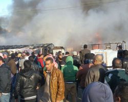 حريق يحيل 7 أطفال  إلى جثث متفحمة في مخيم للاجئين السوريين شمال لبنان