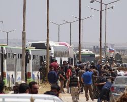 إجلاء مقاتلي الميلشيات الشيعية من كفريا والفوعة بريف إدلب
