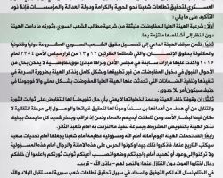 أكثر من 30 فصيلاً عسكرياً في سوريا تصدر بياناً حول الذهاب لجنيف