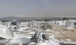 الجيش اللبناني يهدم مخيماً للاجئين السوريين في البقاع