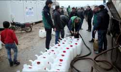 لمواجهة صقيع الشتاء .. الإغاثة التركية توزع الوقود على النازحين في مخيمات حلب