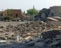 ارتفاع حصيلة مجزرة التحالف الدولي في قرية البارودة بريف الرقة إلى 16 شهيداً