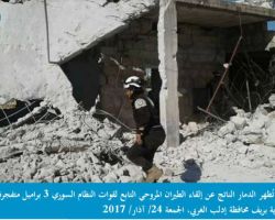 تقرير: مروحيات النظام ألقت 495 برميلاً متفجراً خلال شهر آذار الماضي