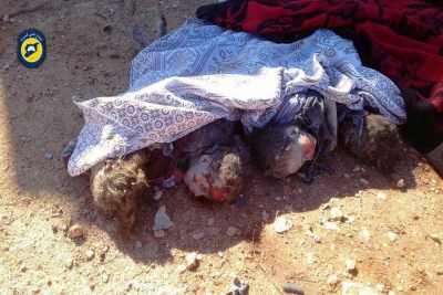 97 قتيلاً -تقبلهم الله في الشهداء- حصيلة ضحايا قصف الطيران الروسي الأسدي يوم أمس الأحد