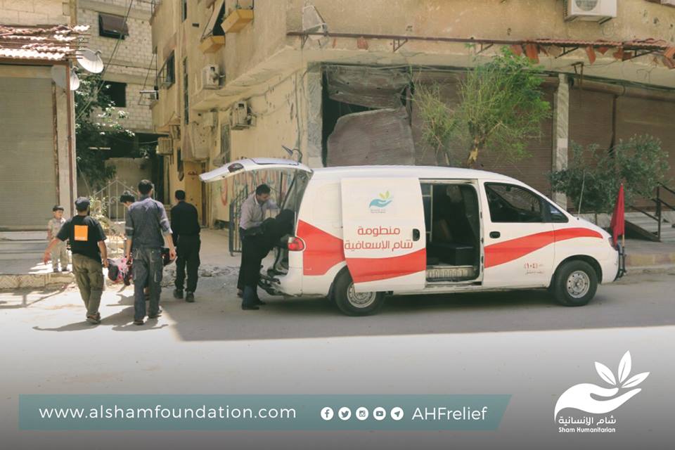 مجهولون يسرقون سيارة إسعاف تابعة لمنظومة شام الإسعافية بريف إدلب 