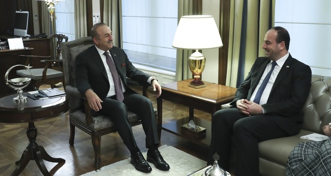 نصر الحريري يبحث مع وزير الخارجية التركي مستجدات العملية السياسية