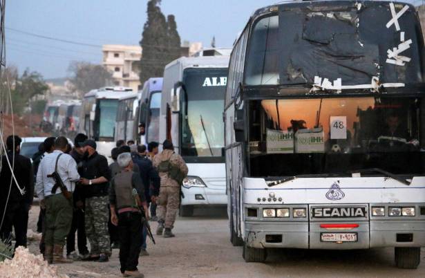 إعلام النظام: وصول حافلات لإخلاء الثوار من ريف دمشق الغربي