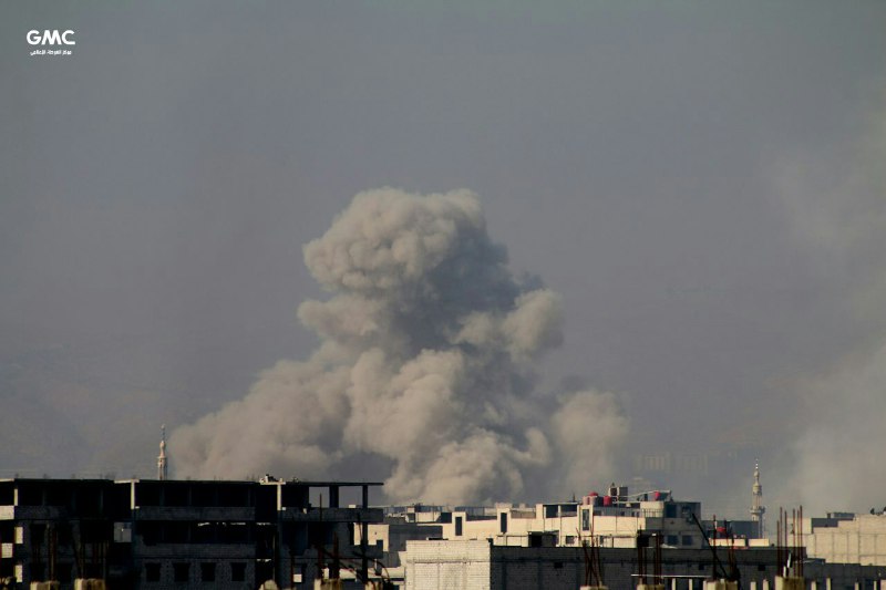 أكثر من 60 غارة جوية على مدن وبلدات الغوطة الشرقية اليوم