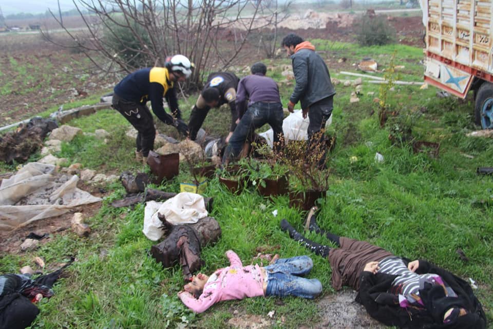 مجزرة روسية تودي بحياة 8 شهداء في ريف إدلب الغربي