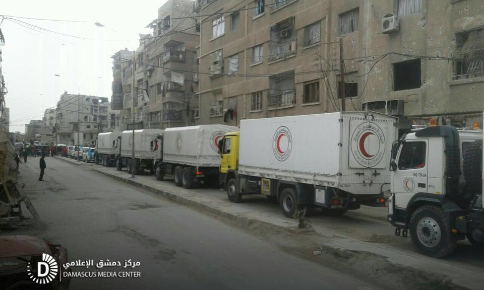 نشرة أخبار سوريا- الثوار ينسفون مجموعة من مرتزقة النظام شرقي دمشق، والأمم المتحدة تدخل مساعدات شحيحة إلى الغوطة-(14-2-2018)