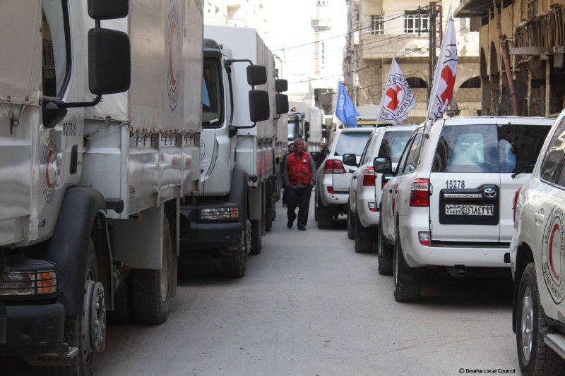 قافلة مساعدات جديدة إلى دوما غدا الخميس