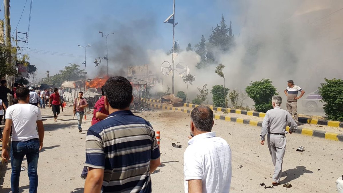 نشرة أخبار السبت- ضحايا في انفجار سيارة مفخخة وسط اعزاز، وقائد أحرار الشام يتوعد بهزيمة الروس والنظام في إدلب -(1-9-2018)
