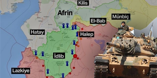 خريطة انتشار القوات التركية والروسية في المنطقة منزوعة السلاح بإدلب