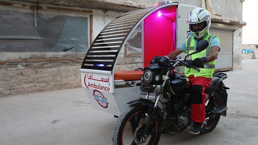 فقط في سوريا، دراجة نارية لإسعاف المصابين .. تعرف على مواصفاتها
