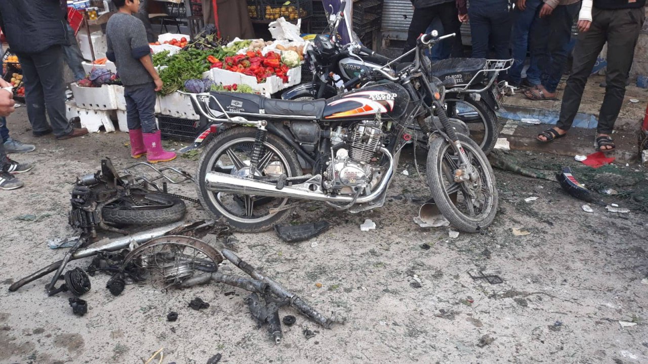 انفجار دراجتين مفخختين في مدينة الباب شرقي حلب