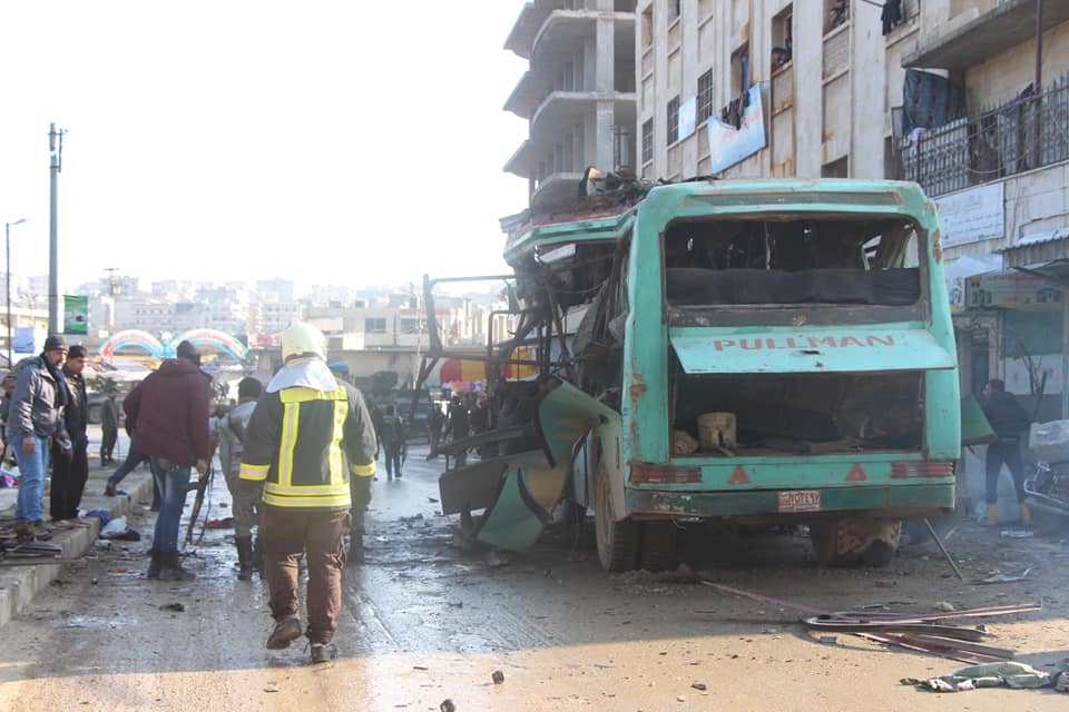 نشرة أخبار الأحد- ضحايا في تفجير استهدف حافلة ركاب في عفرين، والكيان الإسرائيلي يستهدف مواقع إيرانية جنوب دمشق -(20-1-2019)