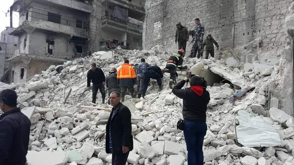 نشرة أخبار السبت- انهيار مبنى سكني يخلف ضحايا في حي صلاح الدين بحلب، والحشد الشعبي يعلن استهداف مناطق داعش شرقي نهر الفرات -(2-2-2019)