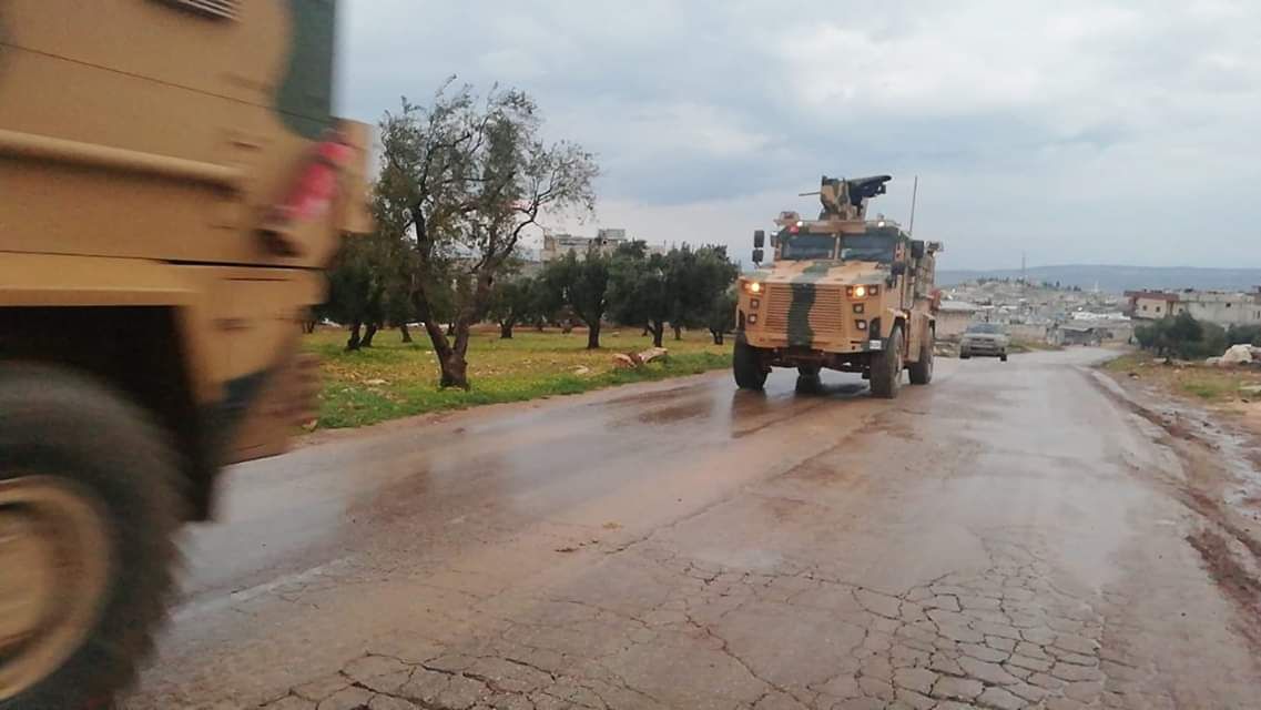تركيا تسيّر ثاني دورية عسكرية في المنطقة العازلة بإدلب
