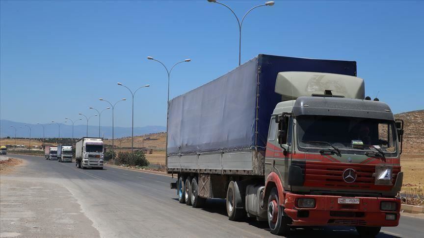 59 شاحنة مساعدات أممية تدخل إدلب 