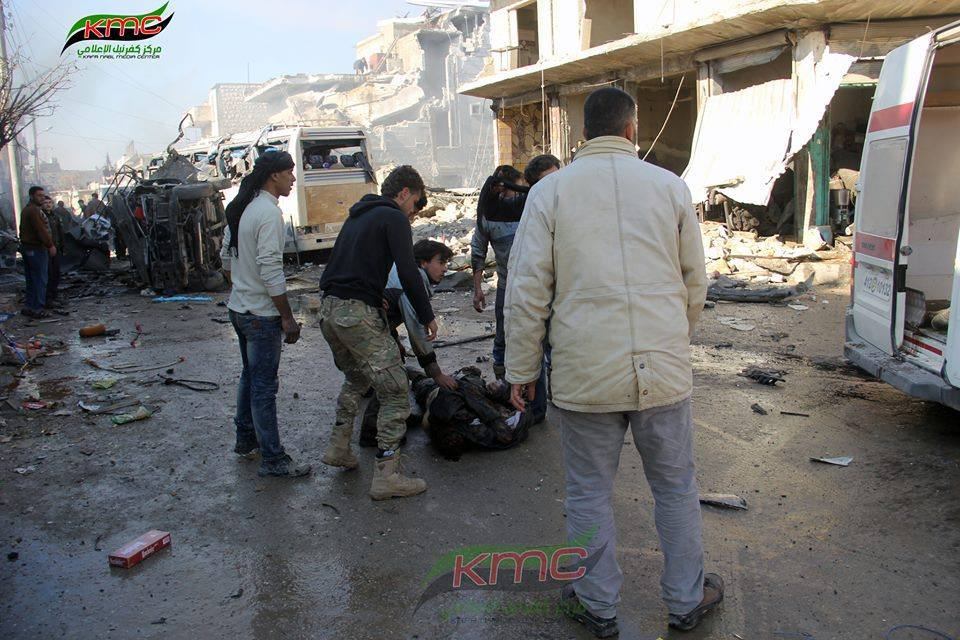 128 قتيلاً -تقبلهم الله في الشهداء- حصيلة ضحايا قصف الطيران الروسي الأسدي يوم أمس الأحد