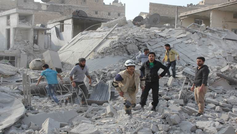 82 قتيلاً يوم أمس حصيلة ضحايا العدوان الأسدي والروسي