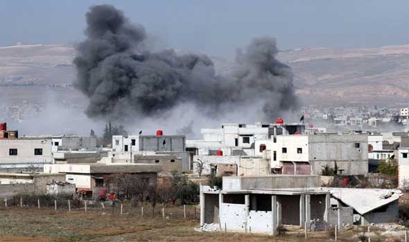 أكثر من 55 قذيفة على بلدة مضايا المحاصرة بريف دمشق يوم أمس الخميس 
