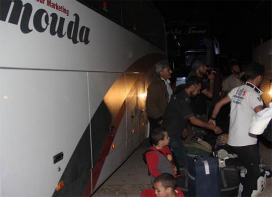 الدفعة الثالثة من مهجري حي برزة تصل إلى إدلب