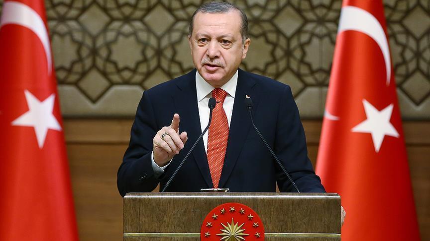 الرئيس التركي يؤكد أن بلاده لن تقف مكتوفة الأيدي حيال إقامة دولة إرهابية شمال سورية